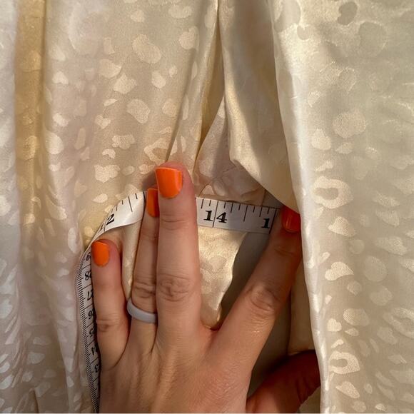 NWT Hunter Bell White Silk Joplin Mini Dress Powder Leopard Small - Picture 8 of 12